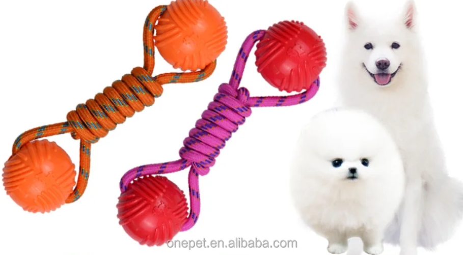 MyDog rope ball dog toy, view 2