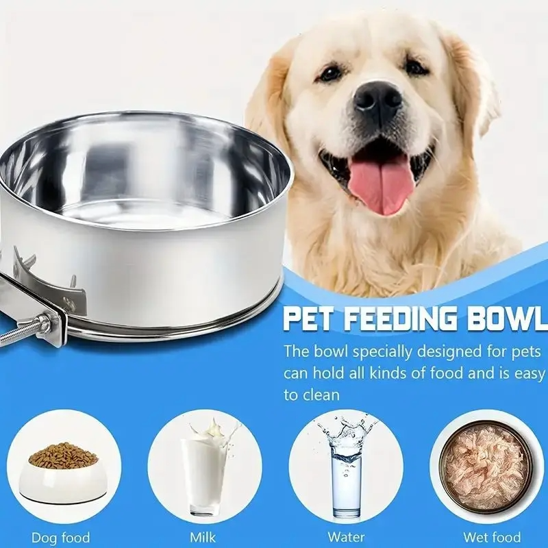MyDog stainless steel crate kennel bowl, view 4