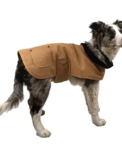 MyDog brown duck canvas winter dog coat, view 3