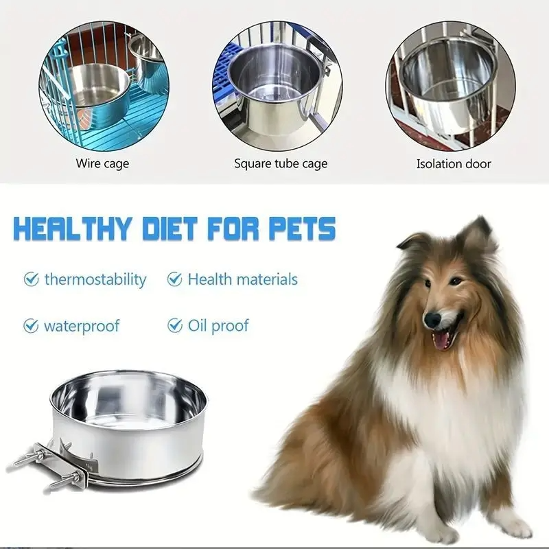 MyDog stainless steel crate kennel bowl, view 5