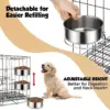 MyDog stainless steel crate kennel bowl, view 9