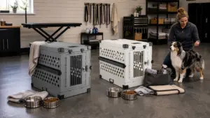 Revised working kennel staging area